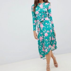 NWOT ASOS Design MIDI Dress w Ruched Waist Dress